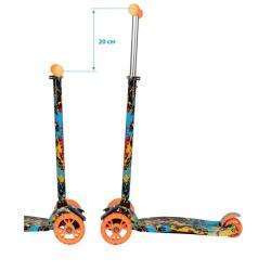Enero Maxi Scooter Graffiti s LED svítícími kolečky dětská tříkolová koloběžka
