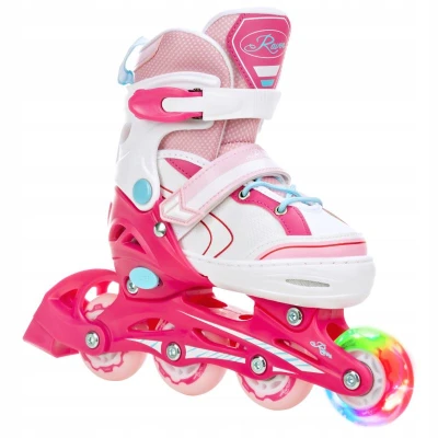 Raven Lia PINK dětské kolečkové brusle - svítící kolo LED Raven Lia PINK dětské kolečkové brusle - svítící kolo LED