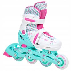 Raven Loret White dětské inline brusle - svítící kola LED