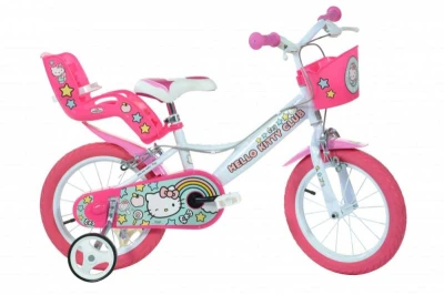 Dino 144R-HK2 Hello Kitty 14 dětské kolo + reflexní sada