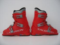 Dětské použité lyžáky Salomon T3 245 mm červené