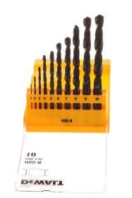 DEWALT Sada vrtáků do kovu HSS-R DIN 338 DT5911, 10 dílná, bez krabičky