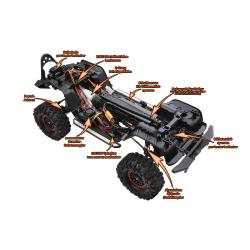 DF-4S PRO Crawler zelenošedá metalíza 313mm 1:10, naviják, LED + sleva 1500,- na příslušenství