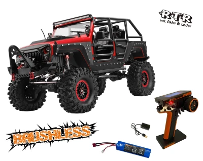 DF Models DF-04S PRO BL 1:10 brushless RC crawler s LED osvětlením, elektrickým navijákem, 2stupňovou převodovkou a uzávěrkami diferenciálů