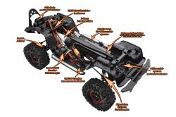 DF-4S PRO Crawler zelenošedá metalíza 313mm 1:10, naviják, LED + sleva 1500,- na příslušenství