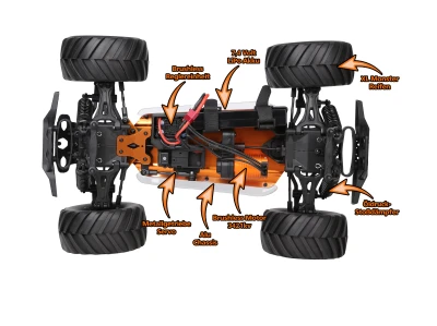 DF models HotStrike monster truck 1:10 RTR Brushless s gyroskopem, ALU podvozek + sleva 400,- na příslušenství