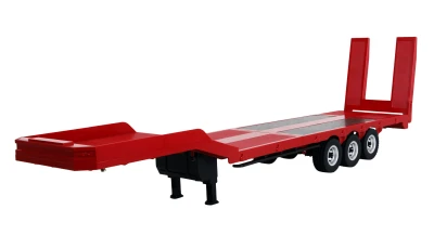 DF models červený třínápravový podvalníkový návěs pro modely Scania v měřítku 1:18