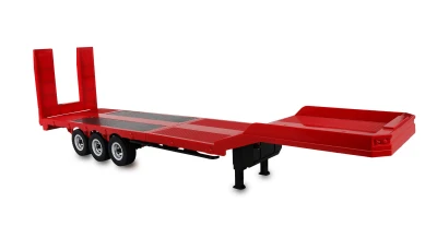 DF models červený třínápravový podvalníkový návěs pro modely Scania v měřítku 1:18