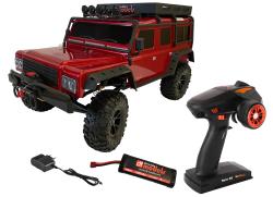 DF models RC auto DF-4J Crawler 2023 Edition 1:10 XXL červený + sleva 600,- na příslušenství