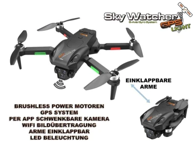 DF models RC skládací dron SkyWatcher GPS Light RTF