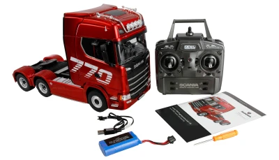 DF models RC tahač Scania 770 6x4 1:18 RTR červený