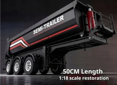 DF models Sklápěcí návěs, třínápravový, pro modely Scania v měřítku 1:18 s LED osvětlením
