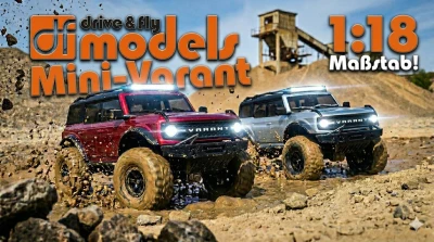 DF models Varant Crawler 4WD 1:18 RTR, portály, 2st. převodovka, LED, vínová metalíza