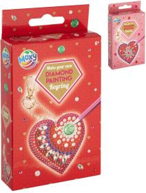 Diamantové malování výroba klíčenky srdce diamond painting 2 druhy
