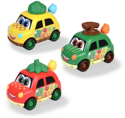 Dickie ABC Baby autíčko Fruit Friends s hracím strojkem ovoce 3 druhy