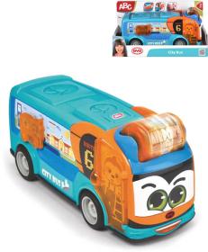 Dickie ABC Baby městský autobus 22cm s chrastítkem volný chod plast Dickie ABC Baby městský autobus 22cm s chrastítkem volný chod plast