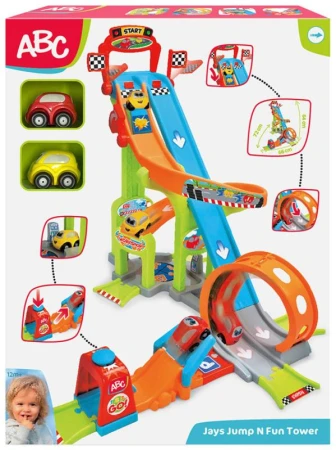 Dickie ABC Mega Jump herní set baby akční dráha se 2 autíčky