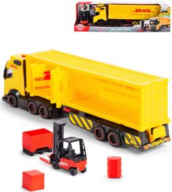 Dickie Auto DHL Volvo FH16 s vysokozdvižným vozíkem na baterie Světlo Zvuk Dickie Auto DHL Volvo FH16 s vysokozdvižným vozíkem na baterie Světlo Zvuk