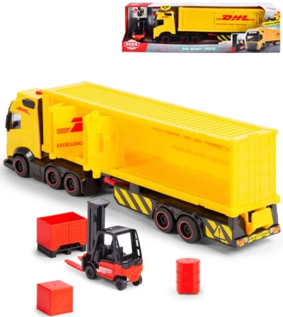 Dickie Auto DHL Volvo FH16 s vysokozdvižným vozíkem na baterie Světlo Zvuk