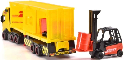 Dickie Auto DHL Volvo FH16 s vysokozdvižným vozíkem na baterie Světlo Zvuk