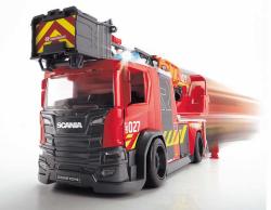 Dickie Auto hasičské Scania hasiči 35cm stříká vodu na baterie Světlo Zvuk