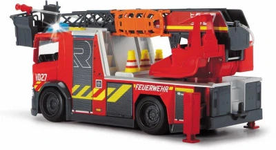 Dickie Auto hasičské Scania hasiči 35cm stříká vodu na baterie Světlo Zvuk