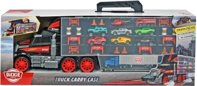 Dickie Auto kamion kufřík s vystřelovací dráhou set s autíčky a doplňky kov