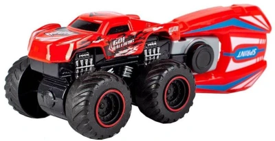 Dickie Auto off-road Key Racer velká kola set s vystřelovačem 4 druhy kov