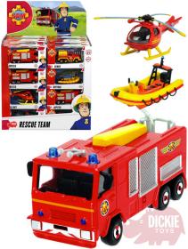 Dickie Auto Požárník Sam kovové 1:64 různé druhy záchranné složky Dickie Auto Požárník Sam kovové 1:64 různé druhy záchranné složky
