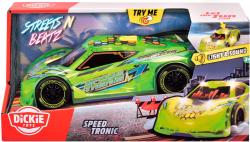Dickie Auto Speed Tronic závodní zelené na setrvačník na baterie Světlo Zvuk