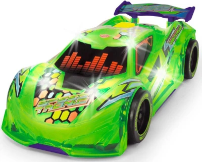 Dickie Auto Speed Tronic závodní zelené na setrvačník na baterie Světlo Zvuk