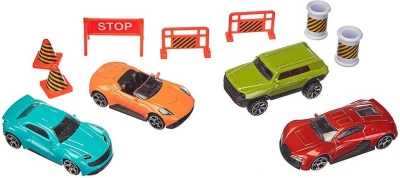 Dickie Auto transportér 43cm kufr 2v1 set se 4 autíčky a doplňky kov