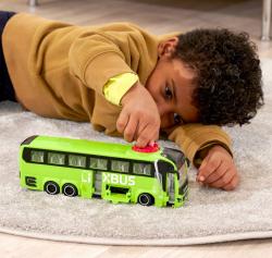Dickie Autobus MAN Flexibus volný chod 27cm s ovládáním předních kol