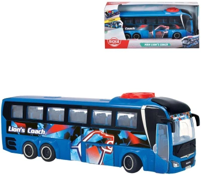 Dickie Autobus MAN Lions Coach volný chod s ovládáním předních kol