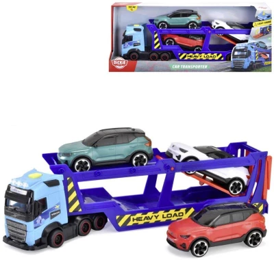 Dickie Autotransportér Volvo FH16 + 3 auta na baterie Světlo Zvuk