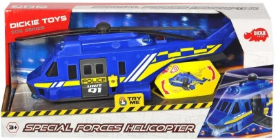 Dickie Helikoptéra policie Special Forces modrá na baterie Světlo Zvuk