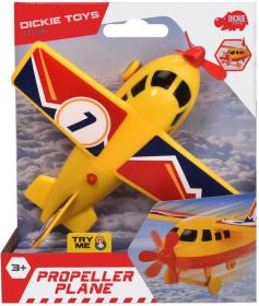 Dickie Letadlo vrtulové 14cm funkční vrtule na baterie 2 druhy plast