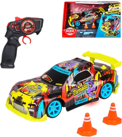 Dickie RC Auto Tornado Drift 4x4 na vysílačku 2,4GHz na baterie Světlo USB