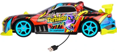 Dickie RC Auto Tornado Drift 4x4 na vysílačku 2,4GHz na baterie Světlo USB
