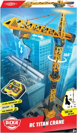 Dickie RC Jeřáb Titan Crane věžový na vysílačku 2,4GHz na baterie Světlo