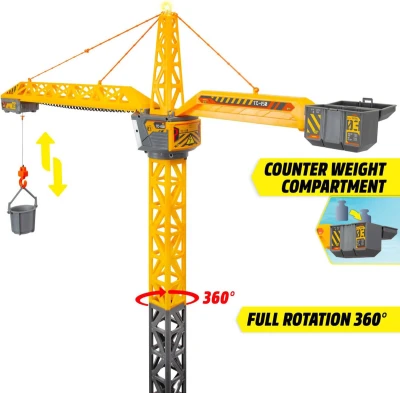 Dickie RC Jeřáb Titan Crane věžový na vysílačku 2,4GHz na baterie Světlo