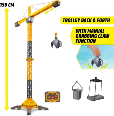 Dickie RC Jeřáb Titan Crane věžový na vysílačku 2,4GHz na baterie Světlo