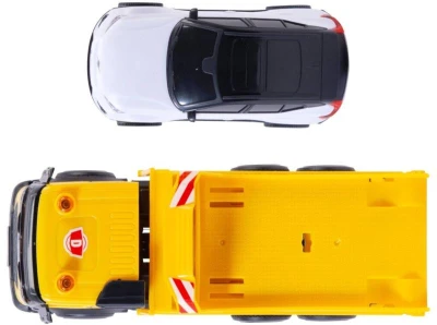 Dickie Set odtahový vůz Volvo FM na setrvačník + auto Volvo EX40