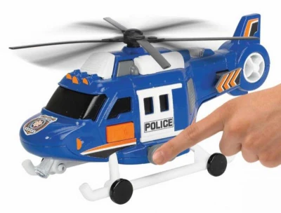 Dickie Vrtulník policejní záchranářský 18cm na baterie Světlo Zvuk