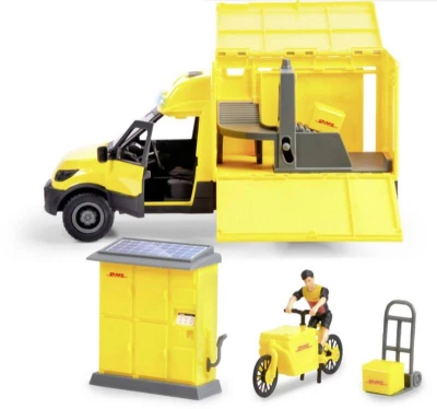 Dickie Zásilková doprava auto DHL s figurkou a doplňky na baterie Světlo Zvuk