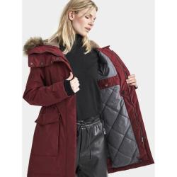 Didriksons Meja W dámský kabát - červená POUZE 34 (VÝPRODEJ)
