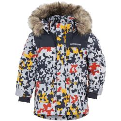 Didriksons Polarbjornen print dětská bunda - šedá Didriksons Polarbjornen print dětská bunda - šedá