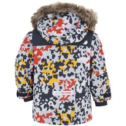 Didriksons Polarbjornen print dětská bunda - šedá