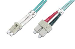 Digitus Fiber Optic Patch Cord, LC to SC Multimode 50/125 , Duplex Length 5m, Class OM3