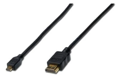 Digitus HDMI/D na HDMI/A připojovací kabel 2m, pozlacené kontakty (VÝPRODEJ) Digitus HDMI/D na HDMI/A připojovací kabel 2m, pozlacené kontakty (VÝPRODEJ)
